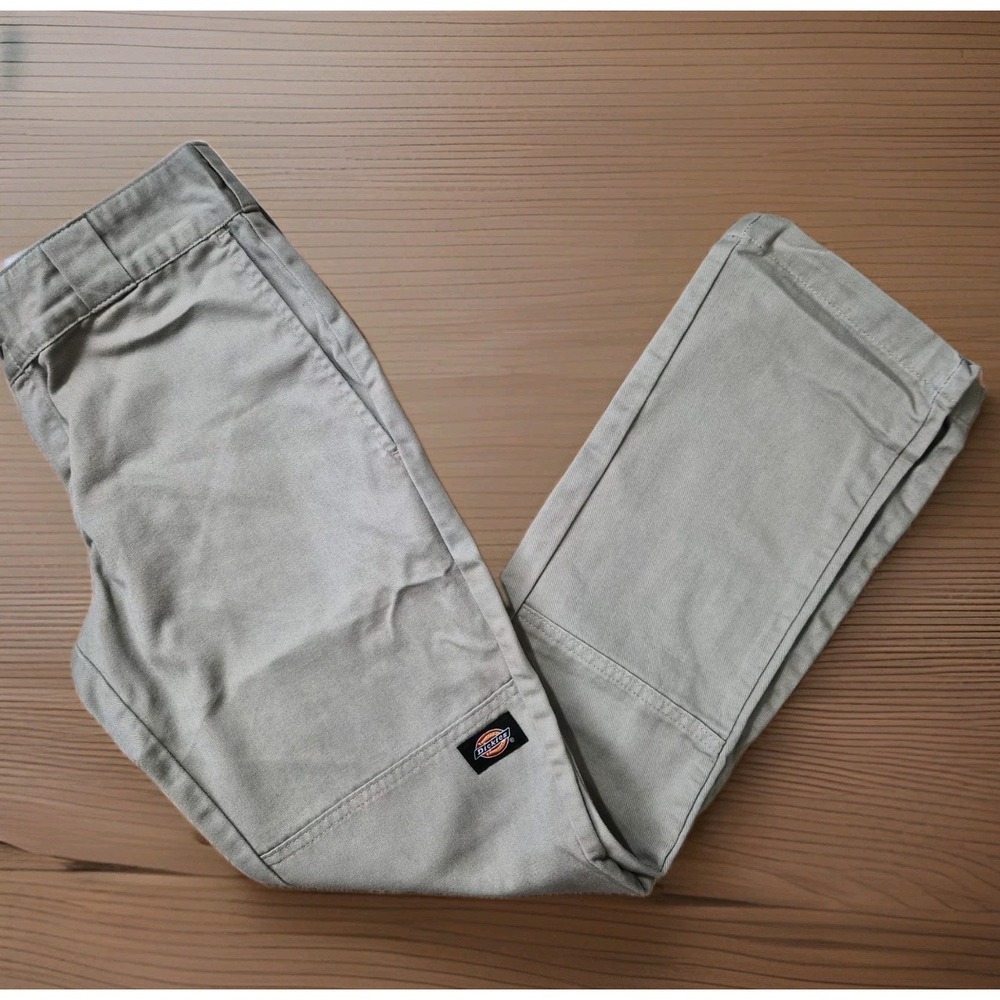 Boys Dickies Skinny Straight Khaki Uniform Pants Youth 14H Stretch 28x30